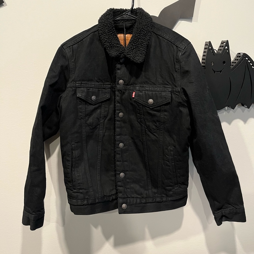 Levi’s denim Sherpa lined trucker jacket